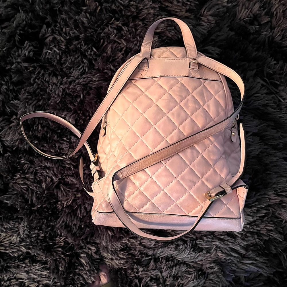 Michael Kors Rhea Pink Quilted Backpack - AS IS - Picture 3 of 14